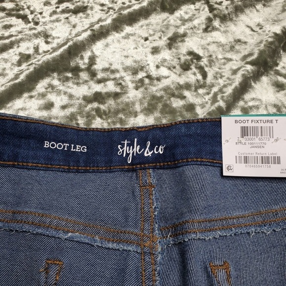 Style & Co. Boot Leg Distressed Jeans - Picture 3 of 7